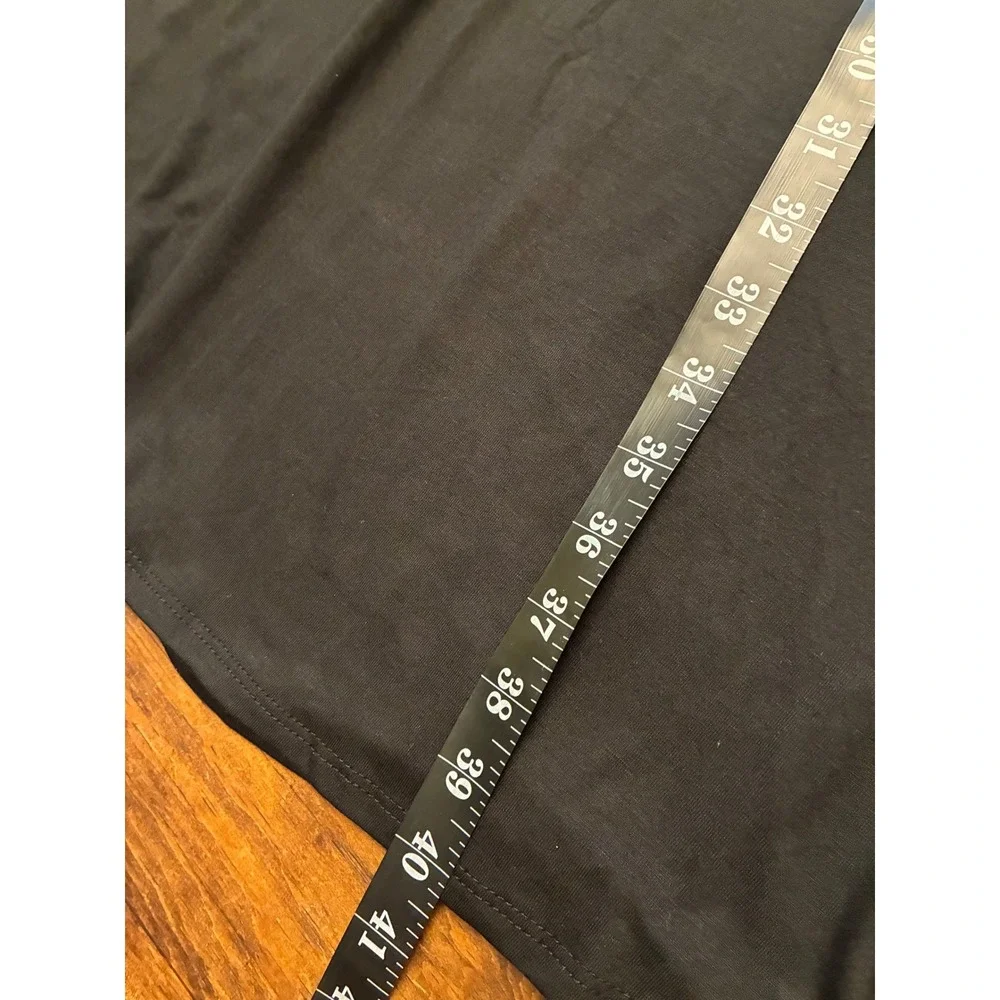 Black Maxi Skirt Fold Over Waist Women's Size Large Casual Flowy NWOT